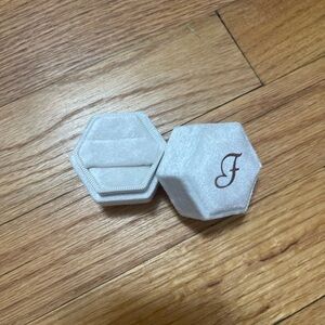 Wedding Ring Box - Letter F